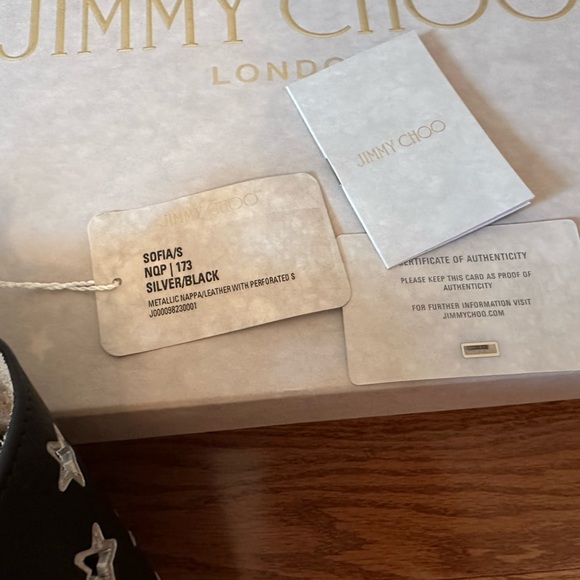 Jimmy choo SOFIA/M NAPPA LEATHER TOTE BAG WITH PERFORATED STARS (NEW) - Picture 16 of 16